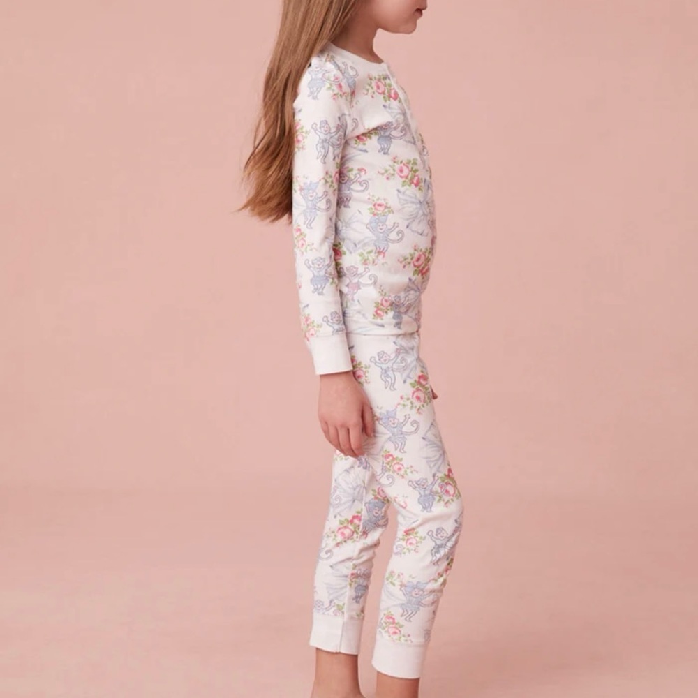 NWT Roller Rabbit X LoveShack Rosa Beaux Monkey Kids Pajamas Pastel Blue‎ - Picture 4 of 15